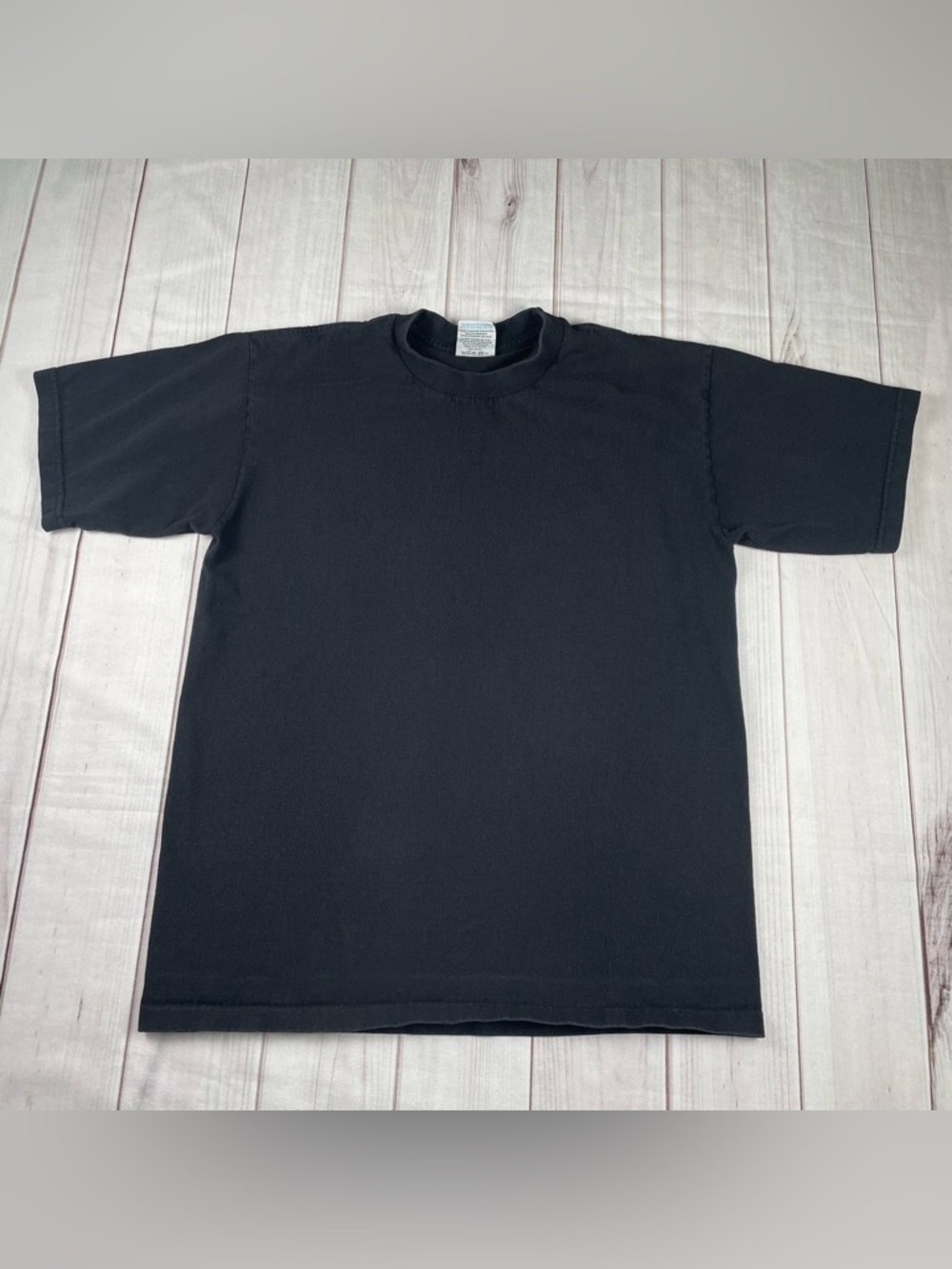 Vintage Pro Club T Shirt Mens L Black Crew Blank Tee Heavyweight Made in USA y2k